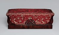 Window Seat, D. Phyfe & Son (1840–1847), Rosewood veneer; pine, yellow poplar (secondary woods); reproduction upholstery with original upholstery foundation, American